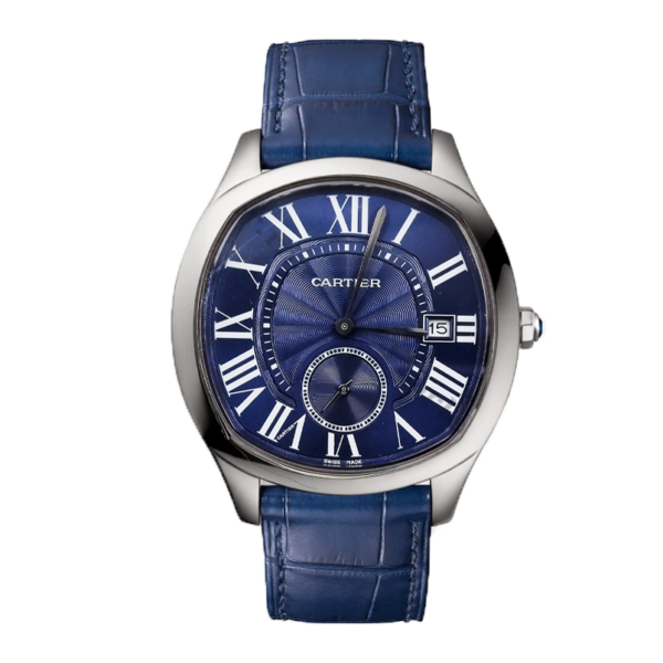 Cartier Drive Leather Straps Bleu Dial 41 mm