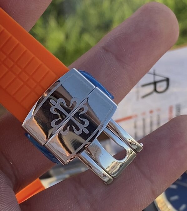 Patek Philippe Aquanaut Orange Straps Black Dial 42 mm