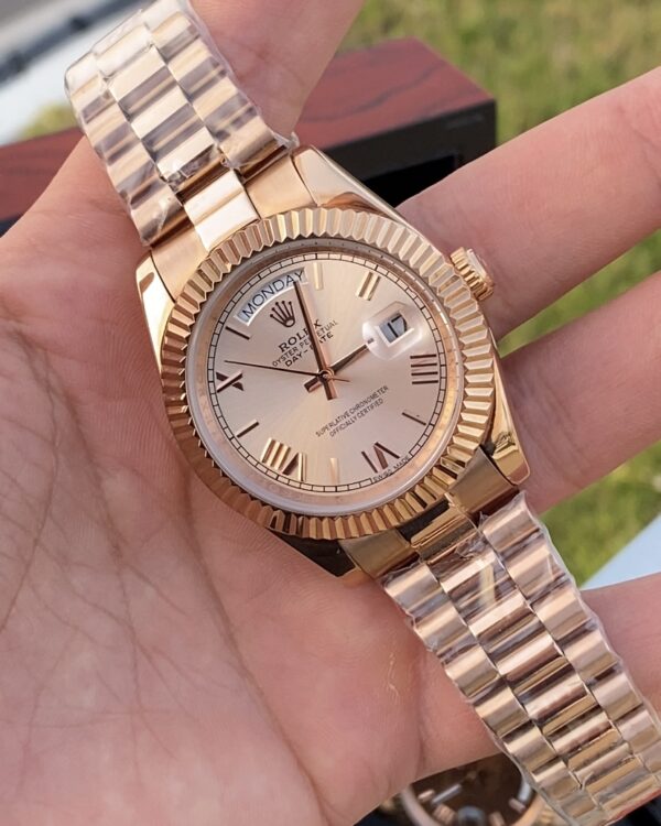 Rolex Day Date White Rose Dial 41 mm