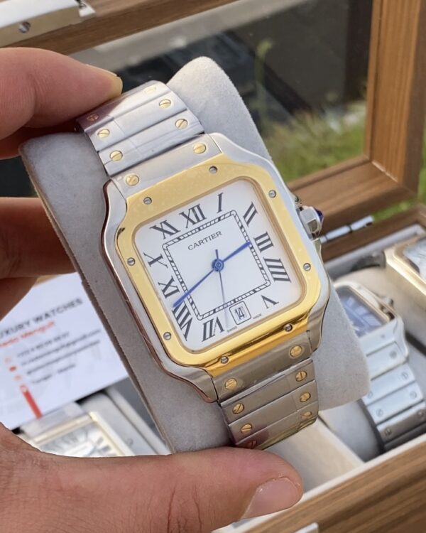 Cartier Santos Two Tone White Dial