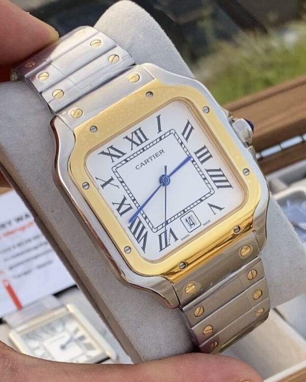 Cartier Santos Two Tone White Dial