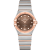 Omega Constellation Brown Dial Two Tone 28 mm