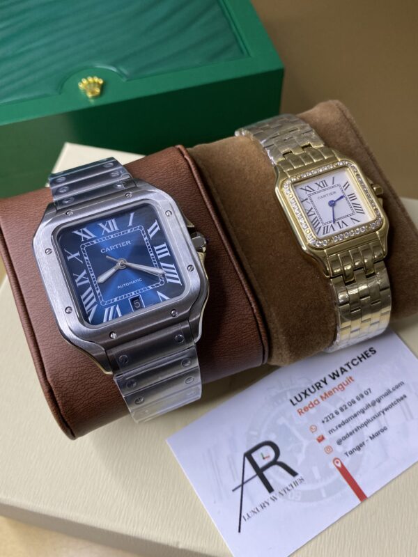 Cartier Santos Bleu Dial