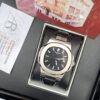 Patek Philippe Nautilus Black Dial Leather Straps 41 mm