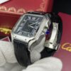 Cartier Santos Black Dial Leather Straps