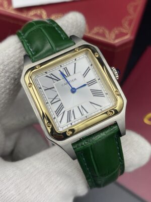 Cartier Santos Dumont Leather Straps White Dial 38 mm