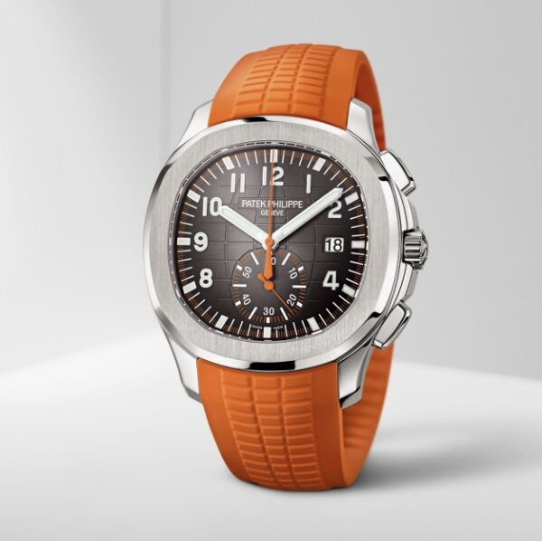 Patek Philippe Aquanaut Orange Straps Black Dial 42 mm