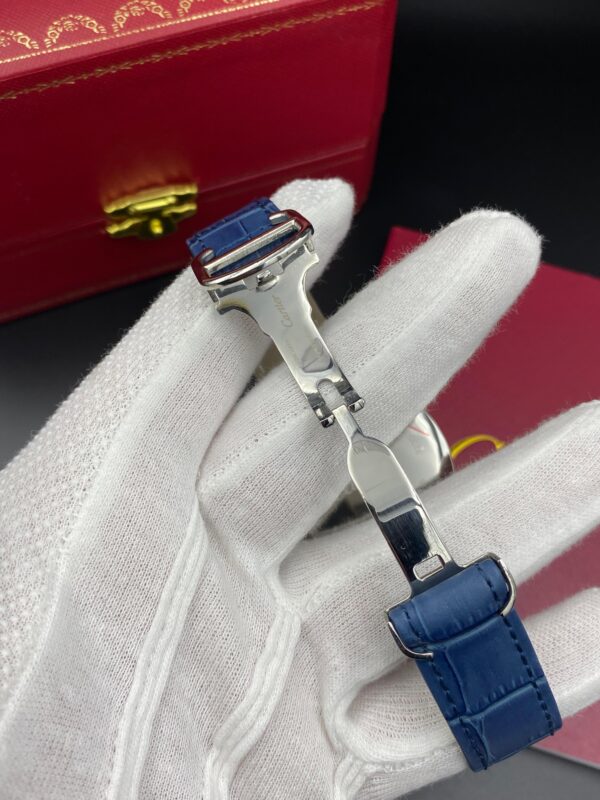 Cartier Drive Leather Straps Bleu Dial 41 mm