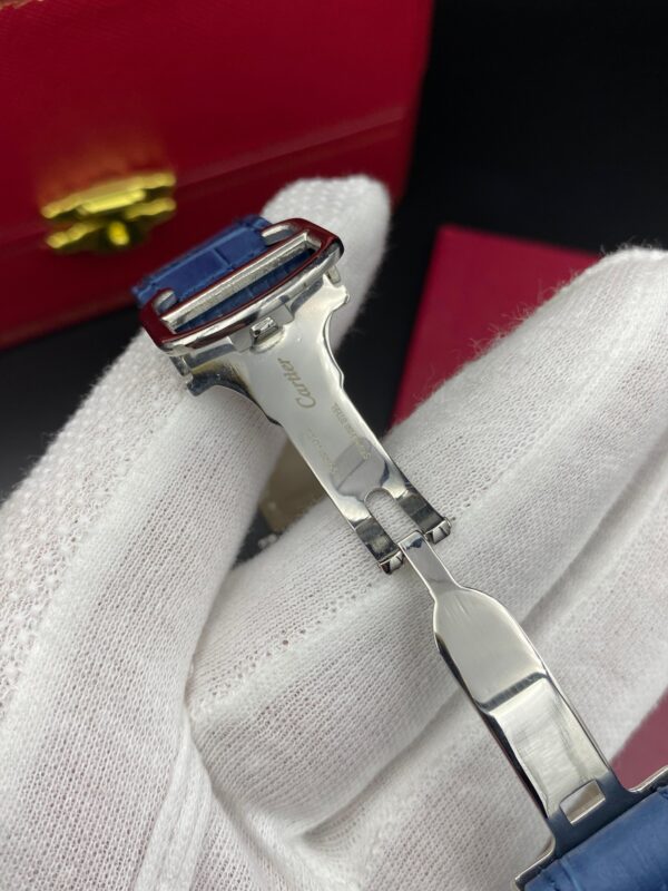 Cartier Drive Leather Straps Bleu Dial 41 mm