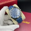Cartier Drive Leather Straps Bleu Dial 41 mm