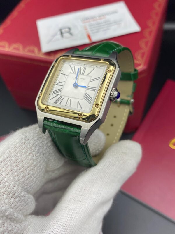 Cartier Santos Dumont Leather Straps White Dial 38 mm