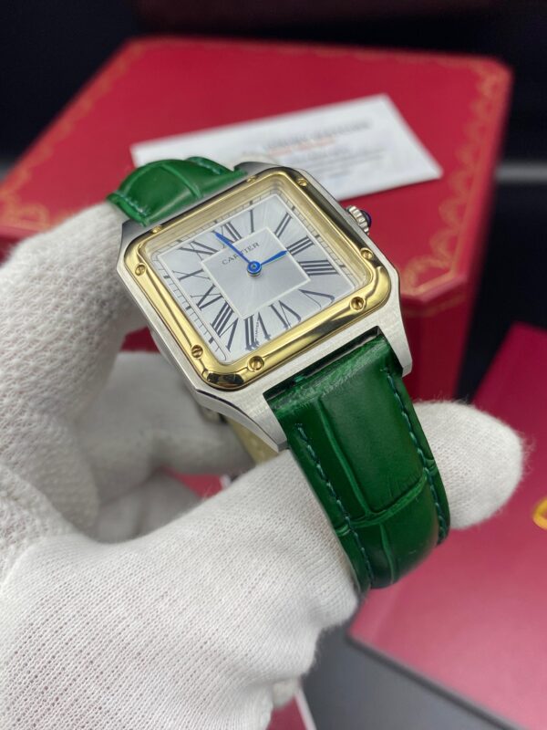 Cartier Santos Dumont Leather Straps White Dial 38 mm