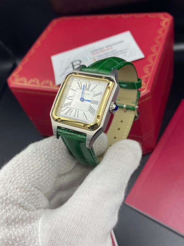 Cartier Santos Dumont Leather Straps White Dial 38 mm