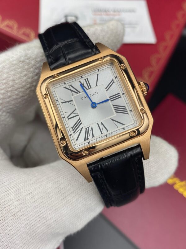 Cartier Santos Dumont Leather Straps White Dial 38 mm