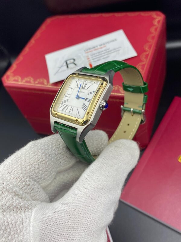 Cartier Santos Dumont Leather Straps White Dial 38 mm