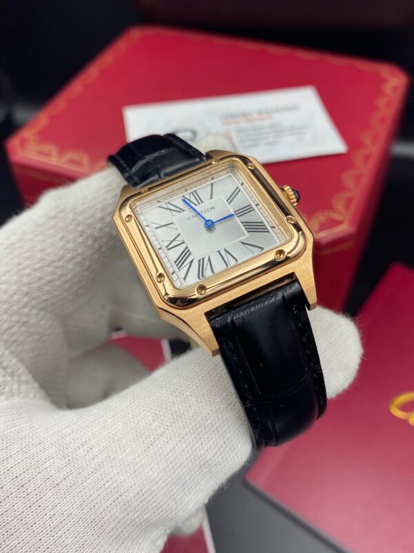 Cartier Santos Dumont Leather Straps White Dial 38 mm