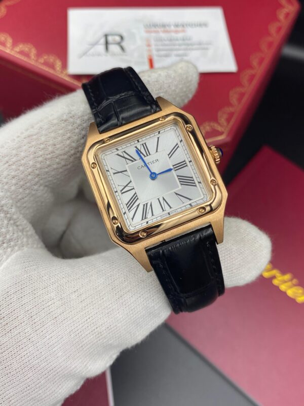 Cartier Santos Dumont Leather Straps White Dial 38 mm