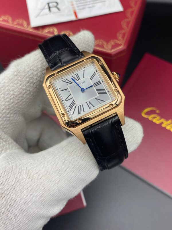 Cartier Santos Dumont Leather Straps White Dial 38 mm