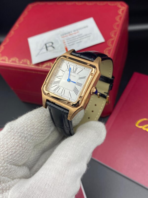 Cartier Santos Dumont Leather Straps White Dial 38 mm