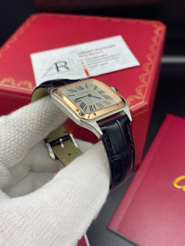 Cartier Santos Dumont Leather Straps White Dial 38 mm