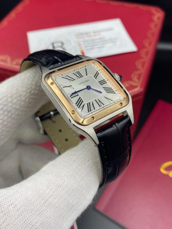 Cartier Santos Dumont Leather Straps White Dial 38 mm