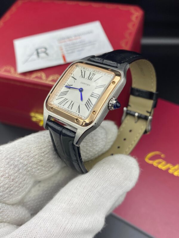Cartier Santos Dumont Leather Straps White Dial 38 mm