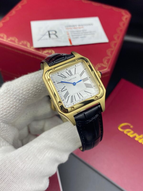 Cartier Santos Dumont Leather Straps White Dial 38 mm
