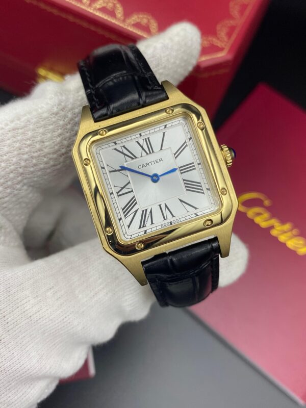 Cartier Santos Dumont Leather Straps White Dial 38 mm