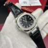 Patek Philippe Nautilus Black Dial Leather Straps 41 mm
