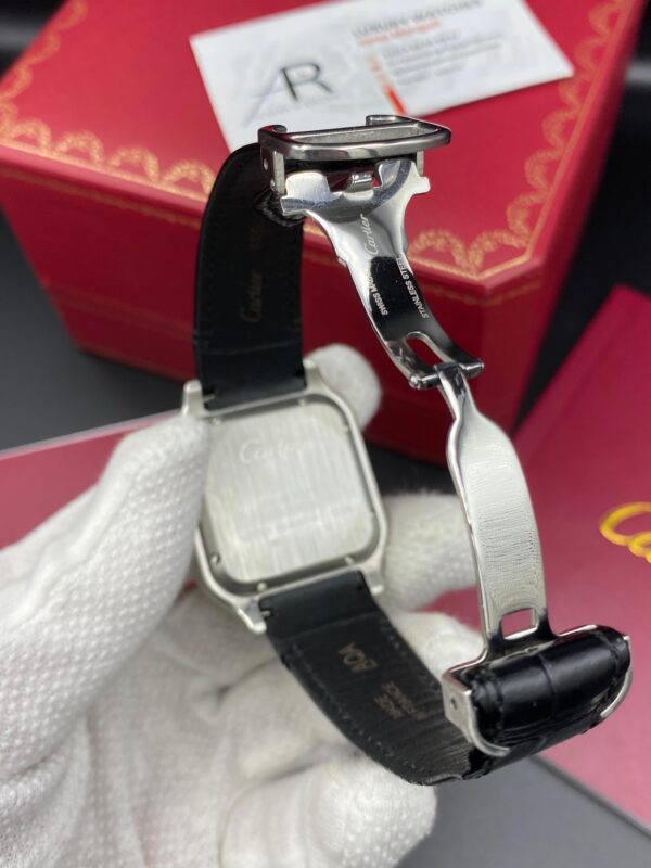 Cartier Santos White Dial Leather Straps