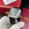 Cartier Santos Black Dial Leather Straps