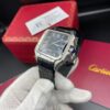Cartier Santos Black Dial Leather Straps