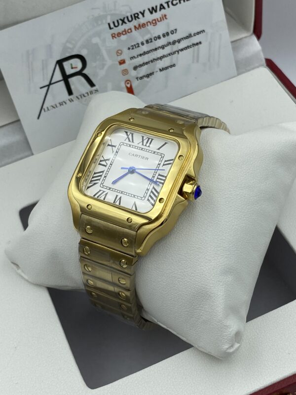 Cartier Santos Gold White Dial