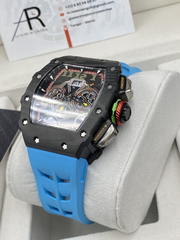 Richard Mile 65-01 Full Black Bleu Straps