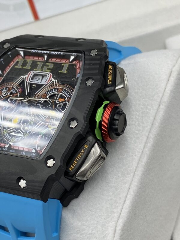 Richard Mile 65-01 Full Black Bleu Straps