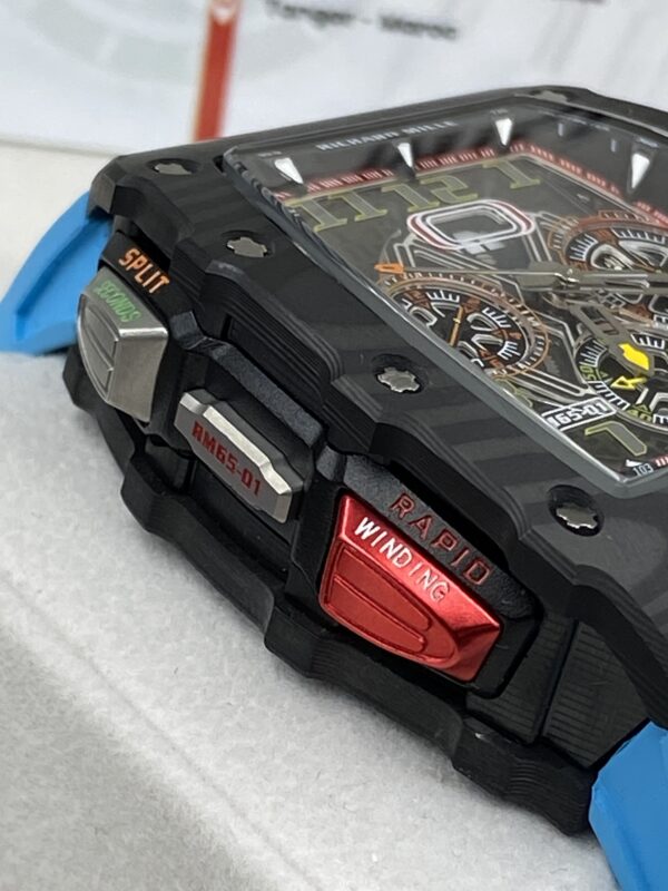 Richard Mile 65-01 Full Black Bleu Straps