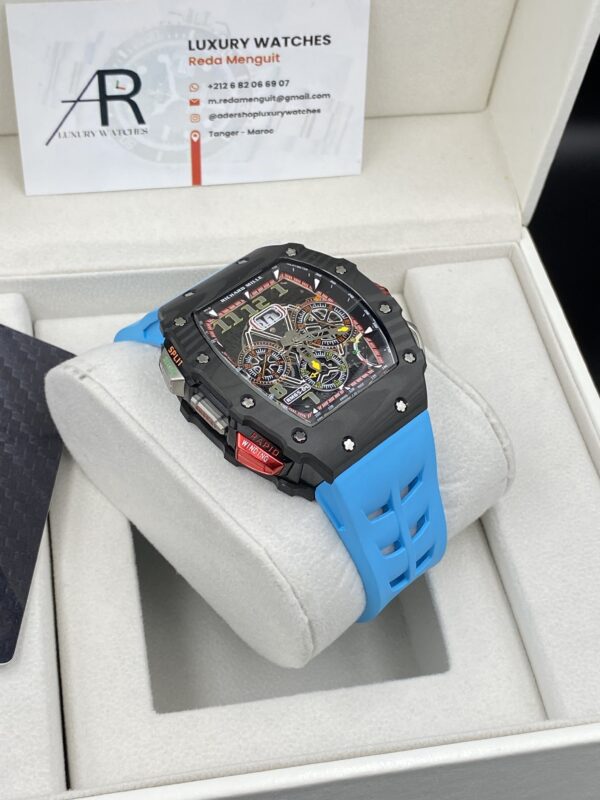 Richard Mile 65-01 Full Black Bleu Straps