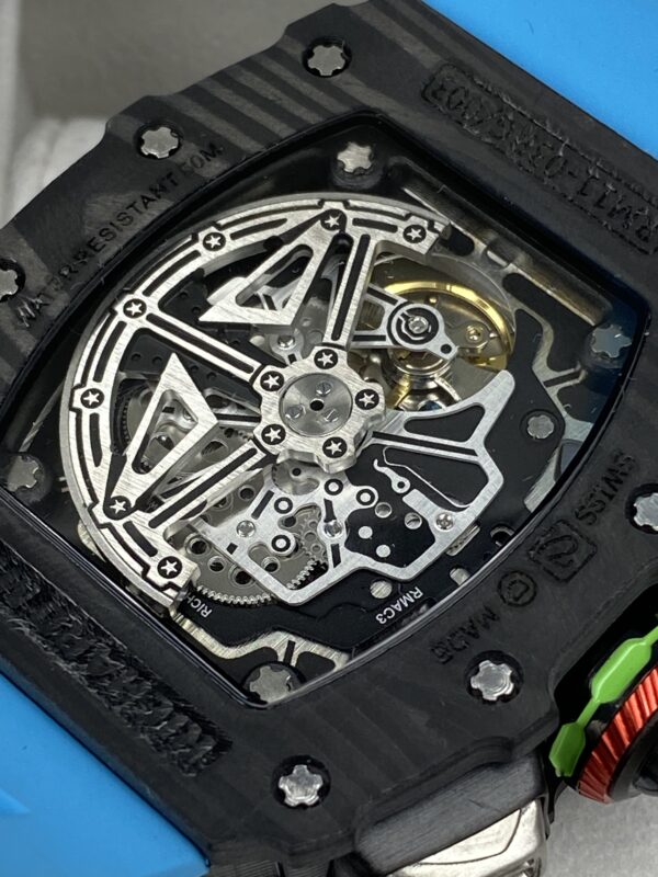 Richard Mile 65-01 Full Black Bleu Straps