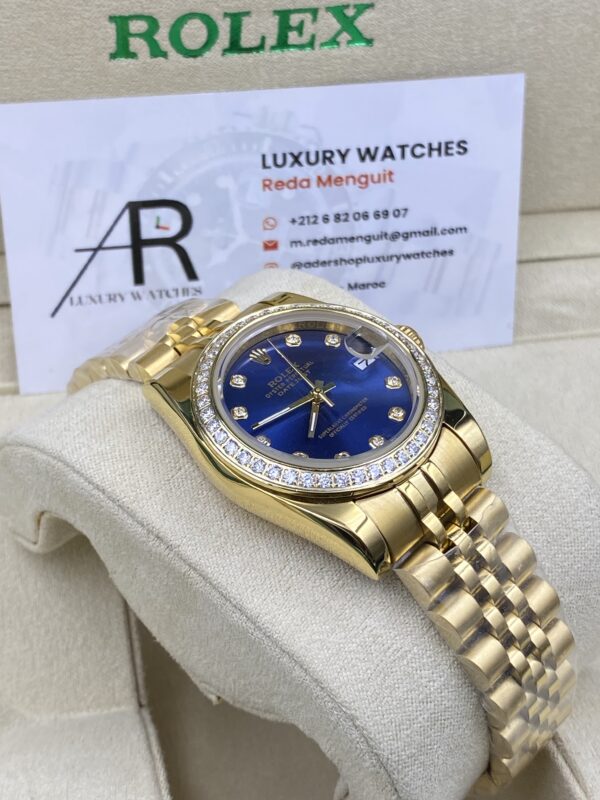 Rolex Date Just Gold Bleu Dial 31 mm