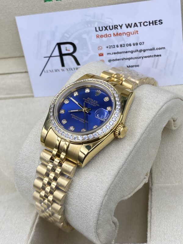 Rolex Date Just Gold Bleu Dial 31 mm