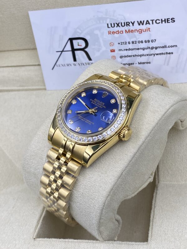 Rolex Date Just Gold Bleu Dial 31 mm