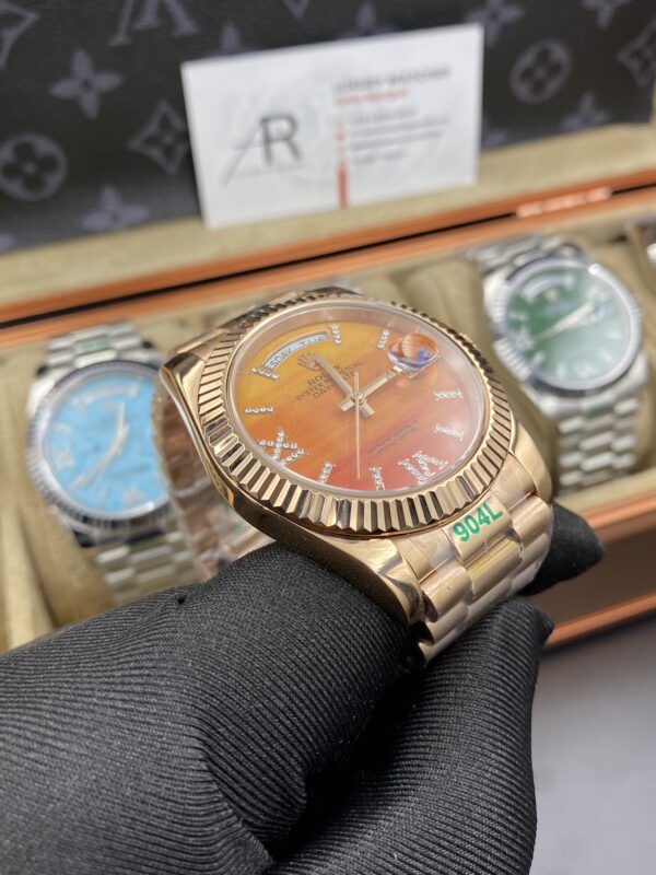 Rolex Day Date Rose Gold Orange Dial 41 mm