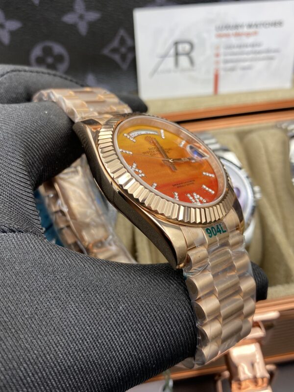 Rolex Day Date Rose Gold Orange Dial 41 mm