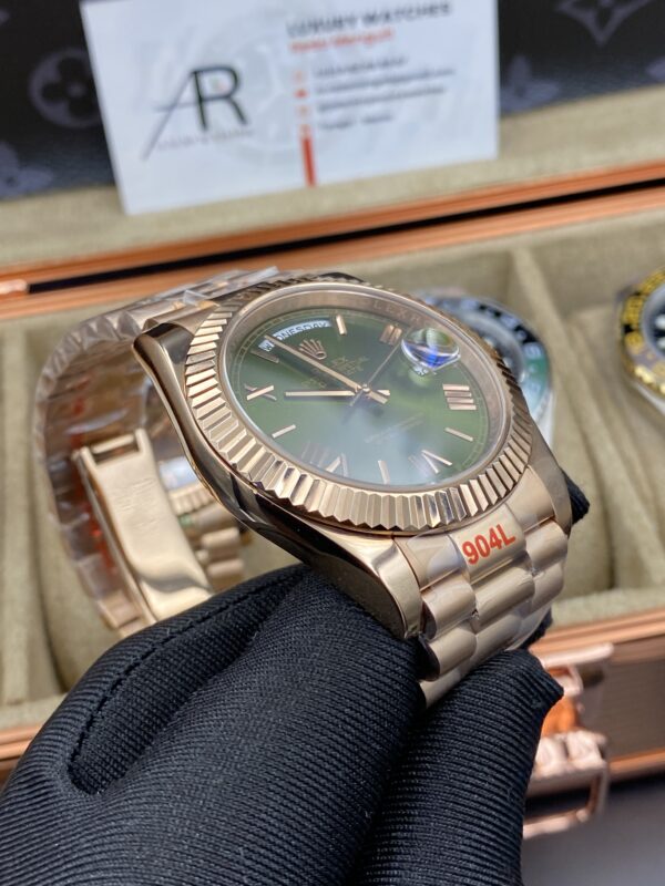 Rolex Day Date Rose Gold Green Dial 41 mm