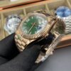 Rolex Day Date Rose Gold Green Dial Chiffres Romaine Diamonds 41 mm