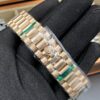 Rolex Day Date Rose Gold Green Dial Chiffres Romaine Diamonds 41 mm