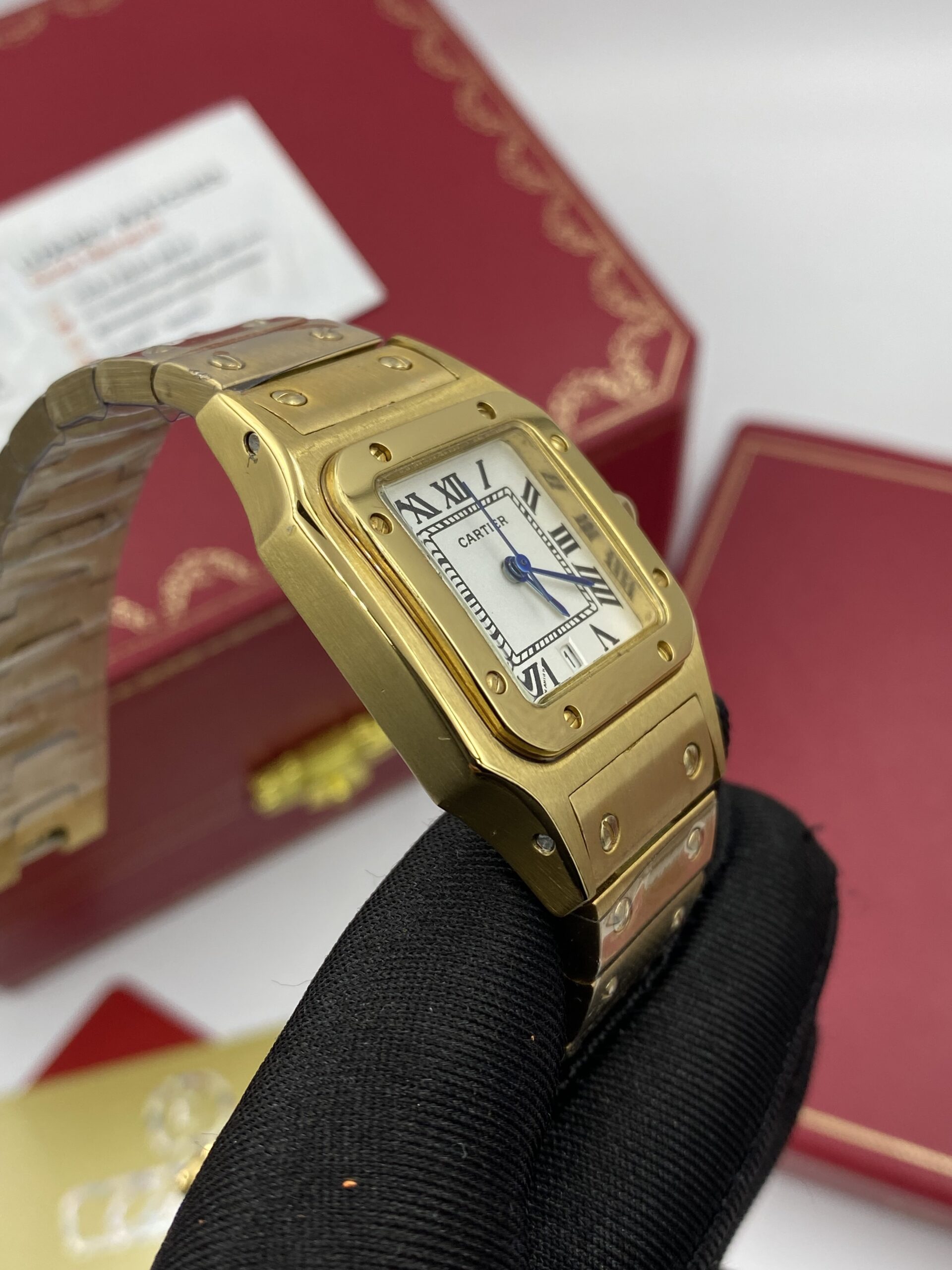 Cartier Santos Gold White Dial