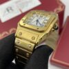 Cartier Santos Gold White Dial