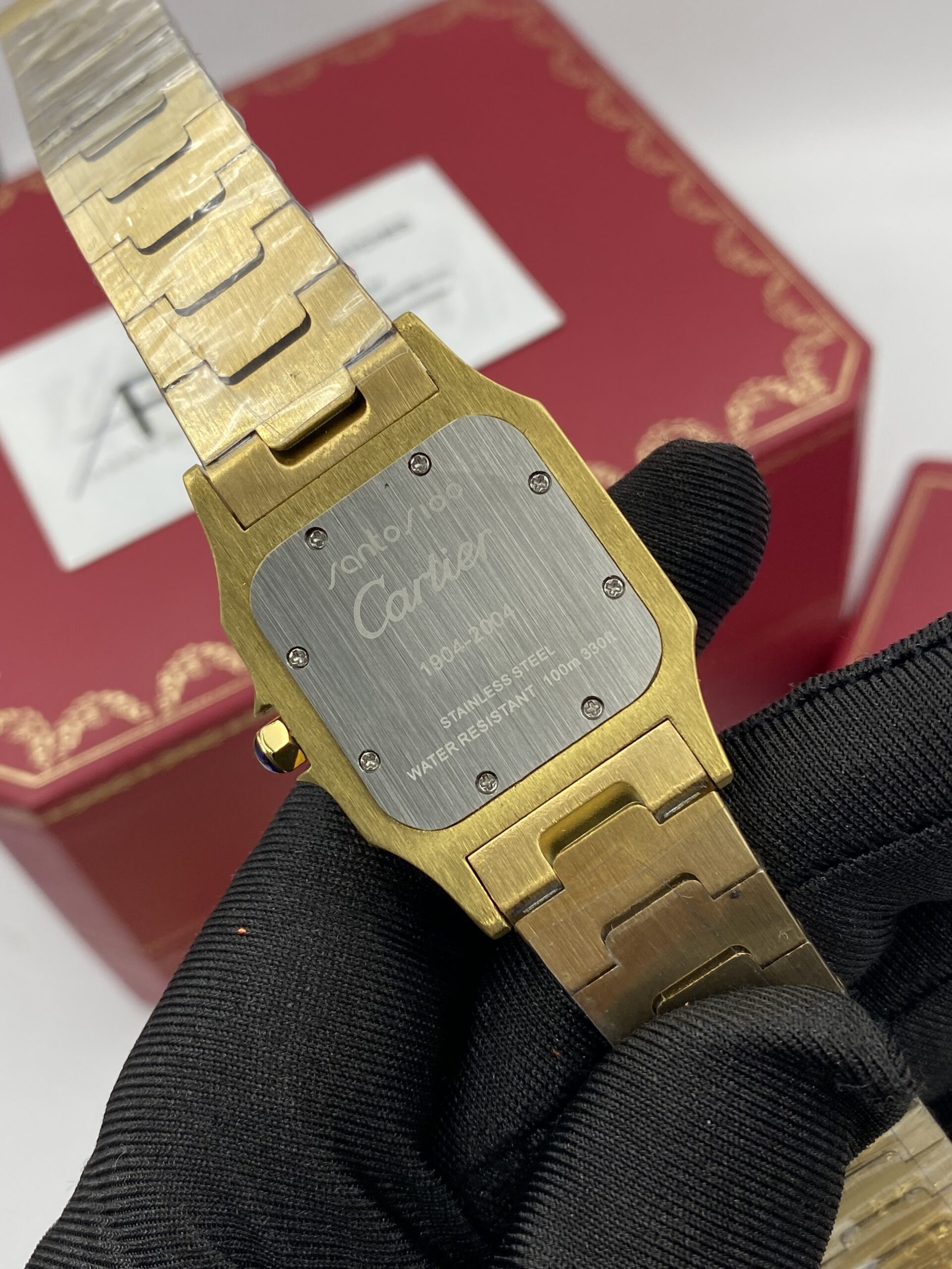 Cartier Santos Gold White Dial