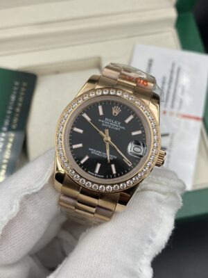 Rolex Date Just Black Dial 31 mm